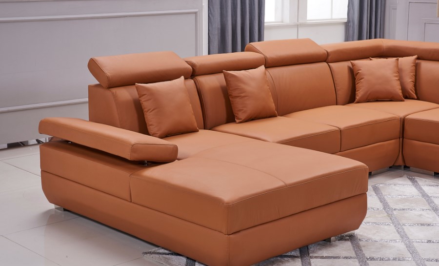 Gwen - U - Leather Sofa Lounge Set